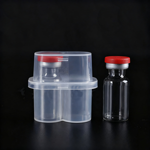 Caja de Almacenamiento de Viales de Plástico Transparente de 2x3 ml para Péptidos, Estuches de Almacenamiento de 3 ml, Soporte para Viales de Plástico - Product Image 1