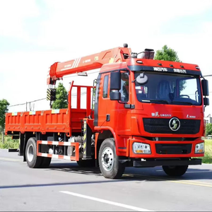 รถบรรทุกขนส่งสินค้าขนาด 4x2 6x4 แบบตู้ทึบกว้าง รถบรรทุกพื้นเรียบ เกียร์ธรรมดา ติดตั้งเครนแบบยืดหดได้ รถยก - Product Image 2