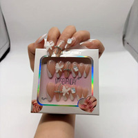 Boîte de présentation pour faux ongles en gros, ensemble de 6 styles d'ongles artificiels en ABS, capsules d'ongles réutilisables pour manucure DIY, 144 pièces
