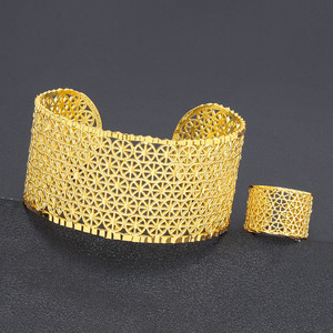 Jxx Direct <strong>Supply</strong> 24K Gold Plated Women's <strong>Jewelry</strong> Set <strong>Hot</strong> Selling <strong>Wholesale</strong> Fashion Rings for Gift Dubai Jewellery - Product Image 2