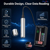 Sensor de Nivel de Agua 316L 4-20mA con Pantalla, Transmisor de Nivel para Tanques de Almacenamiento, Monitoreo de Nivel de Río