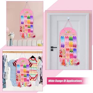 Support mural en feutre pour nœuds à cheveux, organisateur de nœuds pour bébés, rangement et présentation d'accessoires capillaires, robuste avec corde - Product Image 2