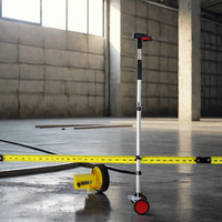 Roulette de mesure numérique portable de haute qualité avec poignée télescopique en aluminium, portée maximale 999,9 m, outils de mesure et de jaugeage garantis
