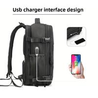 Sac de voyage personnalisé en nylon imperméable à fermeture éclair USB, grande capacité, pour affaires et loisirs, multi-compartiments, idéal pour l'école