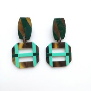 Boucle d'oreille sud-africaine corne de boeuf boucles d'oreilles bijoux avec peau naturelle pour femme filles 100% naturel et écologique poli corne de boeuf - Product Image 1