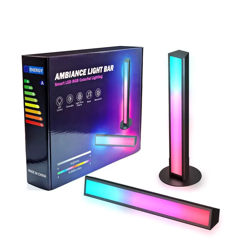 Smart Led Light Bars Rgbic Smart Ambiance Flow Lights Bar For Gaming Pc Tv Room Decoration