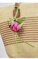 Pendentif de sac en cuir véritable de luxe, breloque de sac à main en forme de fruit mignon, ornement élégant pour sac femme