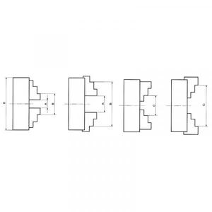 FERVI - M005/500 Precision self centering <b>chuck</b> with 3 jaws with reversible top jaw - EAN 8012667003302 POWER TOOLS ACCESSORIES - Product Image 3