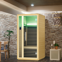 Salle de sauna infrarouge moderne pour 1 personne avec une puissance de 6 kW et un panneau de commande informatique doté d'une fonction infrarouge lointain