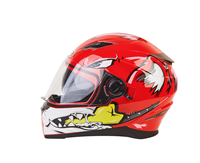 Rouge prédateur ABS unisexe casques de moto DOT ECE Double lentille doublure détachable accessoires de moto casque de moto