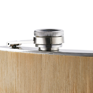 Tùy chỉnh hiện đại phẳng tre thép không gỉ 6 oz Hip <span class=keywords><strong>Flask</strong></span> cho du lịch cắm trại - Product Image 4