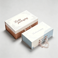 Caja de Regalo Magnética Plegable de Cartón Pequeña, Ecológica, de Lujo, Única, con Logotipo Personalizado, Cierre Magnético y Cinta