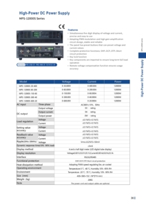 Fuente de Alimentación Programable y Ajustable de Salida Única MATRIX MPS-12000S-600-20 12000W 600V 20A con Pantalla y RS485 - Product Image 6
