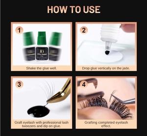 Pegamento Líquido Adhesivo IB UltraSuper Glue Black Lash de Importación Coreana para Pestañas, Personalizado con Etiqueta Privada, de Venta Caliente, con Aplicador Individual - Product Image 3