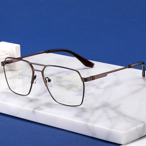 MS 91326 2024 nuevas <span class=keywords><strong>gafas</strong></span> para hombre, <span class=keywords><strong>gafas</strong></span> de Metal con puente de doble nariz, <span class=keywords><strong>montura</strong></span> cuadrada, <span class=keywords><strong>gafas</strong></span> ópticas antiluz azul, moda personalizada - Product Image 1