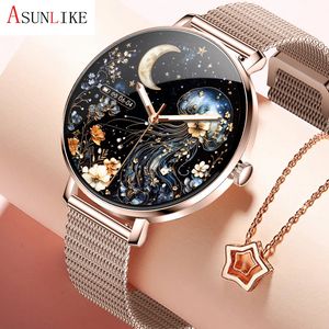 Nouvelle Smartwatch Ultra-mince pour femmes Écran AMOLED de 1.39 pouces, Surveillance de la fréquence cardiaque Suivi de la forme physique Montre-bracelet luxueuse en métal - Product Image 1