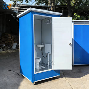 ห้องน้ำสำเร็จรูปเคลื่อนที่แบบพกพาสำหรับใช้งานกลางแจ้ง โครงสร้างเหล็ก สำหรับไซต์ก่อสร้าง - Product Image 1