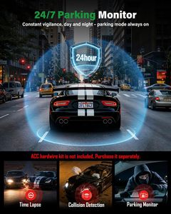 Cámara para Auto de 3 Canales, 4K, Visión Nocturna, Grabación Delantera, Trasera e Interior, con WiFi, GPS, Pantalla de 3.99 Pulgadas - Product Image 4