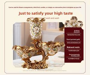 P433 Plateau à fruits en résine de style européen, rétro, pour décoration de mariage, vase, cadeau - Product Image 5