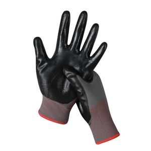 Gants personnalisables en polyester, nylon et NBR du Vietnam, avec poignet tricoté et paume en nitrile noir, pour mécaniciens, assemblage et travaux généraux - Product Image 3