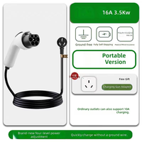 Nouveau chargeur portable EV 16A GBT avec réglage de la puissance à une touche à 4 vitesses, câble de 5 m, étanche IP55 pour le camping