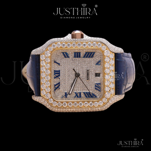 Premium Quality Luxury Moissanite Diamond Quartz <b>Watch</b> <b>Couple</b> Gift Stainless Steel Matching Wrist <b>Watch</b> Available For Sale - Product Image 3