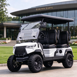 Voiturette de golf électrique tout-terrain surélevée 4 places, directement de l'usine, avec batterie au lithium 48V, pour les centres de villégiature et les terrains de golf - Product Image 1