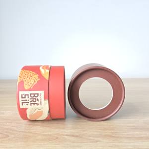 <span class=keywords><strong>Madame</strong></span> Brésil Art Series Red Paper Tube Box mit Fenster deckel Individuell bedruckte Zylinder verpackung für Kaffee Tee Geschenk - Product Image 5