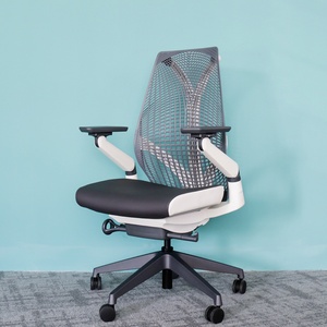 Chaise de bureau de luxe réglable en tissu avec support lombaire, chaise ergonomique pour manager - Product Image 2