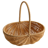 Panier créatif en forme de pastèque, écologique, en rotin synthétique tressé, style moderne et minimaliste, sac de courses, panier à fruits