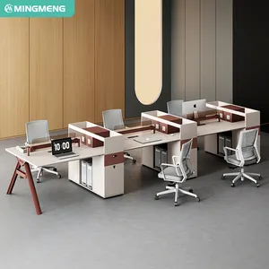 Mới đến văn phòng sang trọng Đồ nội thất thiết kế hiện đại cubicle văn phòng bàn làm việc nối dài Tính năng Bảng gỗ Bàn máy tính - Product Image 1