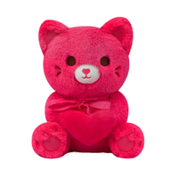 Peluche de la Saint-Valentin avec fleur de rose rouge, usine ISO, logo personnalisé, broderie personnalisée, conception personnalisée, poupée mascotte