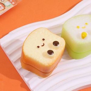 Juguete Squishy TPE de Taba con forma de tostada simulada, comida de bebé adorable, divertido para apretar, con tacto de barro suave y sensación cremosa, para aliviar el estrés, para edades de 2 a 14 años - Product Image 5