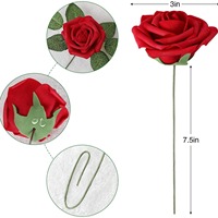 25 roses artificielles en mousse de qualité supérieure, aspect réaliste, pour bouquets de mariage DIY, vente en gros, décoration de fête nuptiale