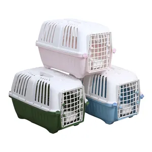 Cucce per cani da esterno ecologiche in plastica gabbia di volo per animali domestici approvata dalla compagnia aerea gabbie rimovibili e lavabili traspiranti per cani