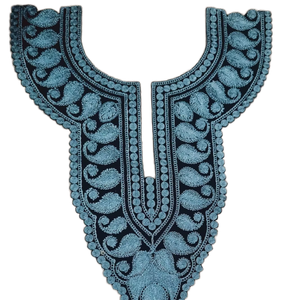 Honey Lace Custom Made Embroidered Sequins Work <b>Sew</b>-<b>On</b> Neck Pieces <b>Patches</b> for Apparel Clothes Fashion Designers Resale Purposes - Product Image 1