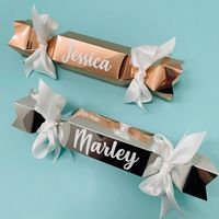Crackers de fête de mariage personnalisés faits à la main, décorations de table personnalisables, finition mate, forme personnalisée, papier couché, directement pour Noël