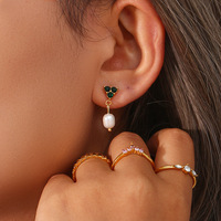 Boucles d'oreilles pendantes en perles et zircon 3A, élégantes et haut de gamme, bijoux pour femmes, résistantes à l'eau, de la marque Bingxin Jewelry