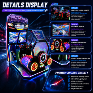 3D Car Race <b>Arcade</b> Game Machine for Adults Children Coin Operated HD Video Racing With Cockpit Seat English Language - Product Image 4