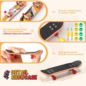 Kit de skate de doigt - Ensemble de <span class=keywords><strong>mini</strong></span>-skates et rampes pour garçons et filles de 3 ans et plus - Cadeau - Product Image 4