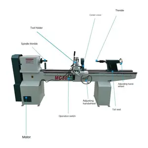 Supplier high quality small profiling wood lathe hand movement wood lathe machine