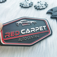 Emblema 3D para Automóvil, Emblemas Cromados Personalizados para Automóvil, Adhesivo Seguro, Emblema Automotriz Apilado con Luz LED, Insignia para Parrilla Delantera de Automóvil