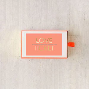 Tarjetas de vales <span class=keywords><strong>para</strong></span> <span class=keywords><strong>parejas</strong></span> plegadas con impresión en papel personalizada, cupones de amor con caja de cajón - Product Image 3