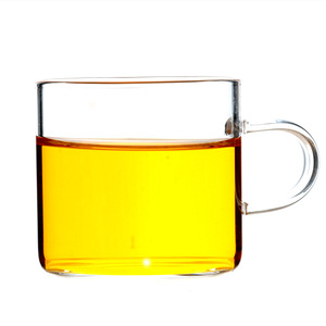 Taza de té de cristal estilo Kung Fu de 80ml/100ml con asa, forma cilíndrica, para el té de la tarde, juego de 6 sin tapa - Product Image 4