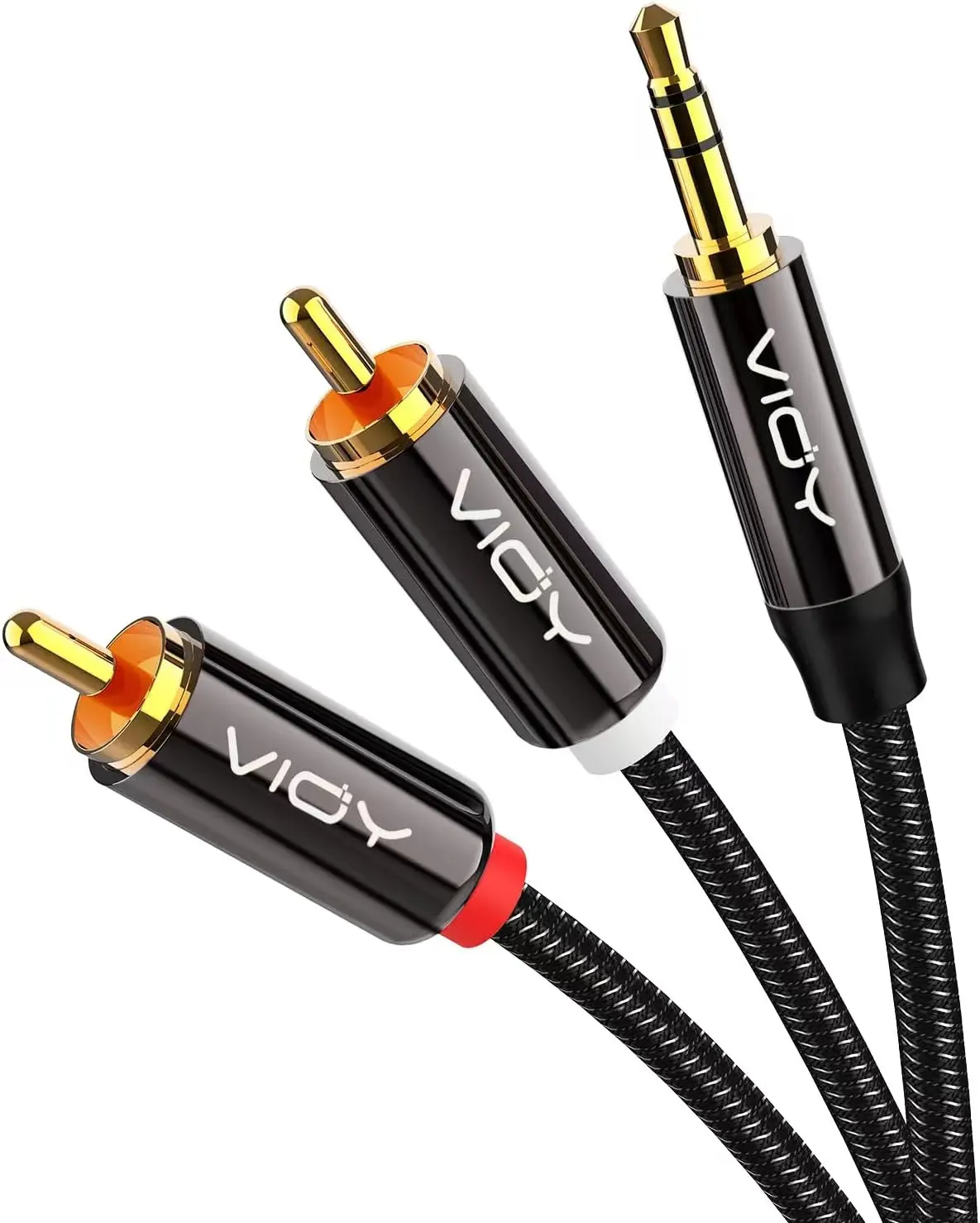 2 Rca 3.5 kablo Jack konnektörü mm 2rca hoparlör kablosu Rca kablosu için 3.5mm ses