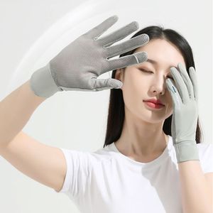 Gants fins de cyclisme <span class=keywords><strong>mitaines</strong></span> de protection solaire d'été pour femmes gants de protection solaire pour femmes gants en soie de glace - Product Image 3