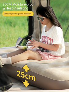 Matelas Gonflable Double Portable Moderne avec Pompe Intégrée, Housse en PVC Floqué Pliable pour Chambre, Salon, Camping en Plein Air et Parcs - Product Image 4