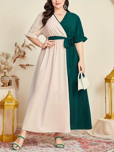 <span class=keywords><strong>Sommer</strong></span> Chế Độ Của Phong Cách Mới Sexy Giản Dị Voan Ăn Mặc Với Nga Cho Cộng Với Kích Thước Phụ Nữ Nửa Cánh Tay Farbe Tính Khí Thanh Lịch - Product Image 3