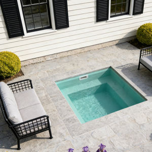 Piscine carrée en fibre de verre pour jardin, mini piscine de villa avec escalier, piscine spa extérieure - Product Image 6