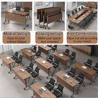 Bureau de formation moderne pliable commercial, table de conférence mobile pour hôtel, école, bureau, salle de réunion